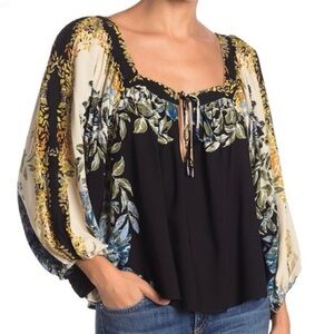 Free People Wild Memories Blouse
